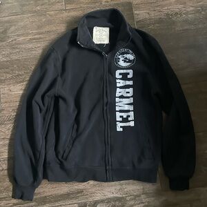 Caramel Black Zip Up Sweater